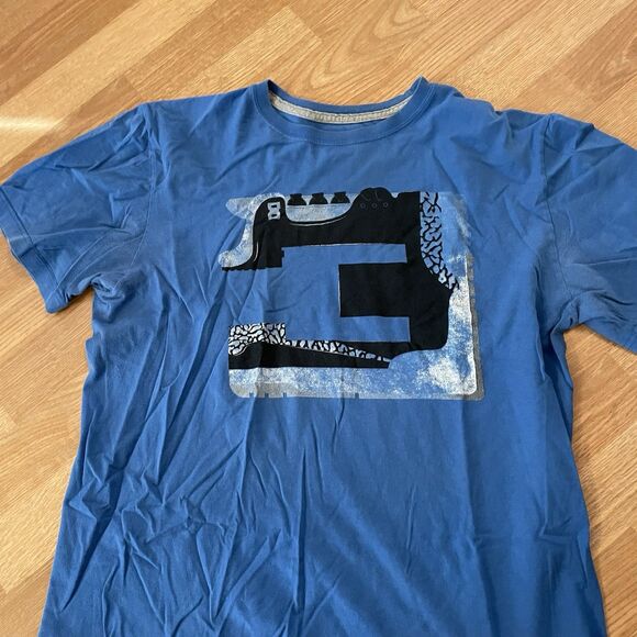 Jordan AJ3 Pure Money T Shirt Mens Large Blue Tee Graphic Y2K - Picture 3 of 10